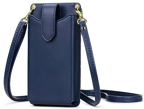 Peacocktion Handytasche zum Umhängen, Kleine Umhängetasche Damen, Crossbody Handytasche Geldbörse, Handy Umhängetasche mit Kartenfächer, Crossbody Tasche für Damen, 01-Blau