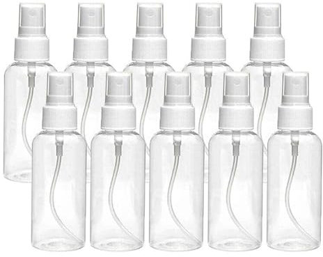50ml Clear Plastic PET Empty Bottles with Atomiser Spray - BULK QUANTITIES (250)