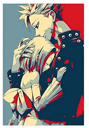 Seven Deadly Sins Anime-Poster auf Leinwand, Schlafzimmer, Dekoration, Sport, Landschaft, Büro, Raumdekoration, Geschenk, ungerahmt, 30 x 45 cm