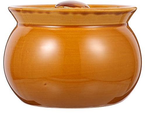 UPKOCH Cruche Pot En Argile Batterie De Marmites En Terre Assiette Creuse Bols à Soupe Avec Couvercles Casserole Avec Couvercle Faitout Bol De Soupe Riz En Terre Cuite Céramique