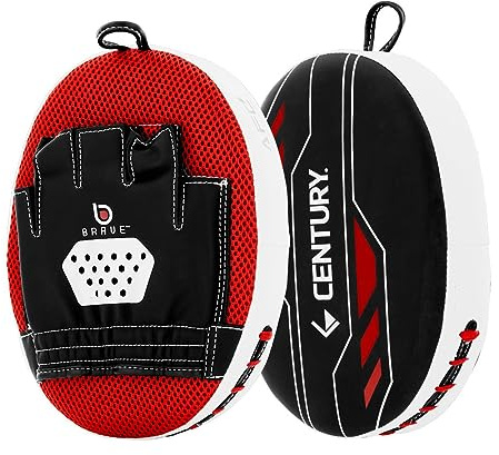 Century Brave 2 Pair Punch Mitt Boxing Pads Jab Hand Target Pads Ideal for MMA Kickboxing Martial Arts Muay Thai Karate Training Padded Punching Training Strike Shield