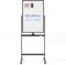 COSTWAY Tableau Blanc Effacable 60 x 90 cm, Tableau Blanc sur Pieds Double Face, Hauteur Réglable sur 2 Positions, Tableau Blanc Magnetique Roulettes pour École, Bureau (Noir)