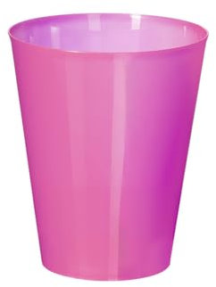 VASO COLORBERT - Bebida Refrescante con Estilo. 500 ml de Capacidad en Material PP Resistente y Flexible. Reutilizable y en Colores Translúcidos para un Toque de Modernidad. (Lote 50 ud). (Rosa)