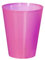 VASO COLORBERT - Bebida Refrescante con Estilo. 500 ml de Capacidad en Material PP Resistente y Flexible. Reutilizable y en Colores Translúcidos para un Toque de Modernidad. (Lote 50 ud). (Rosa)