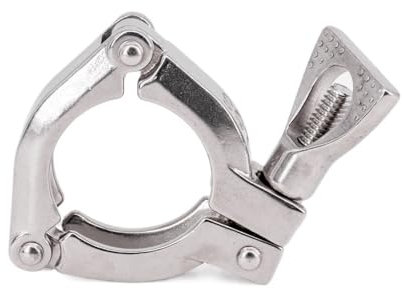 FALKIN 1.5 2 2.5 3 3.5 4 4.5 Tri Clamp 304 Stainless Three Section Sanitary Tri-Clamp Fitting for Homebrew Beer (Color : 1.5 inch)