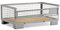 HEMMDAL Industrie-Gitterbox mit halb abklappbarer Längswand | 1.500 kg Tragkraft | HxBxT 50 x 124 x 83,5 cm | Grau | 5 x 5 cm Maschenweite | aus Stahl | niedrige Bauart | stapelbar| Gitterbehälter