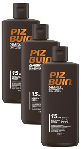Piz Buin Allergy Lotion SPF 15 Medium, 200ml (Pack of 3)