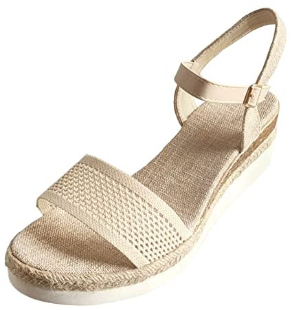 TYUIOP Sandali Estivi Donna Comodi Sandali Donna Estive Zeppa Ciabatte Comode E Riposanti Estive Ciabatta Anziani Pianta Larga Ciabatte Donna Estive Con Zeppa Sandali Zeppa