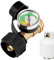 Indicatore serbatoio GPL, Indicatore propano, Indicatore serbatoio GPL con display chiaro, Codice colore, Indicatore serbatoio propano per, Rilevatore di perdite in ottone massiccio per serbato