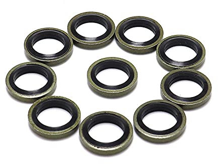 Boulon Banjo M8 M10, vis de vidange d'huile, rondelles d'étanchéité, Joints for Moto, Embrayage hydraulique, Pompe de Frein, Tuyau de Frein, étrier(10 Pieces M10)