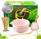6Pcs Matcha Kit, Matcha Set with Whisk and Bowl, Ceramic Matcha Bowl and Whisk Holder, Whisk, Spoon and Scoop, Stainless Steel Strainer, Matcha Making Kit for Traditional Japanese Tea
