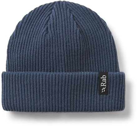 Rab Perimeter Rolled Beanie - Warm Skull Cap for Hiking, Climbing, & Skiing - Tempest Blue - One Size