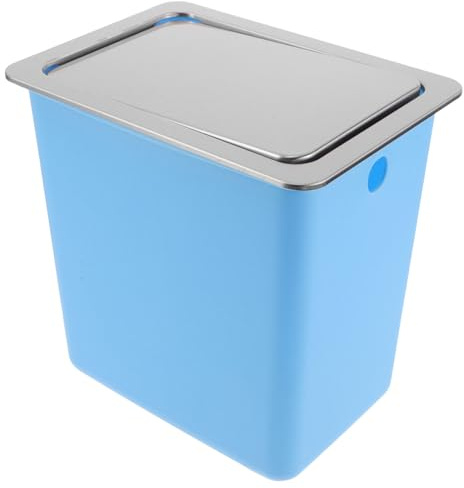 Mipcase Poubelle de Comptoir avec Couvercle Basculant Encastrable pour Cuisine Bureau Maison Ouverture sans Contact Design Discret et Fonctionnel