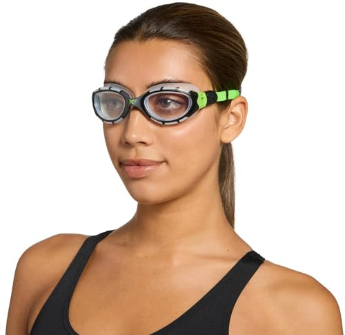 Zoggs Original Predator Flex Schwimmbrille Erwachsene, Herren und Damen – Freiwassereinsatz, Antibeschlag, Bequemer Sitz, Einfach Verstellbare Zugbänder