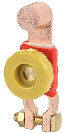 Dioche Batterie-Trennschalter, 6 V, 12 V, 24, Batterie-Trennschalter, Stromunterbrechung, Pluspol-Anschluss für Autos, Wohnmobile, Geländefahrzeuge – Langlebiges Messingmaterial, Sichere und