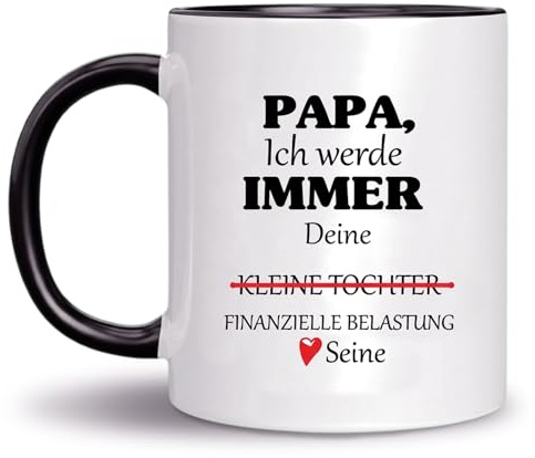 Verdaxis Vatertagsgeschenk für Papa, Papa Tasse Geschenk von Sohn und Tochter, Kaffeetasse Geburtstagsgeschenk für Vater, Vatertagsgeschenk Tasse mit Spruch Geschenkidee