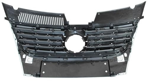 Kühlergrill für VW Passat B6 2005–2010, Schwarz und Chrom, ohne Emblem, mit PDC-Sensor-Abdeckungen