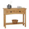 IDIMEX Table Console Salsa, Style Mexicain avec 2 tiroirs et 1 étagère, Table Console idéale pour entrée, en Bois Naturel, en pin Massif Finition teintée/cirée