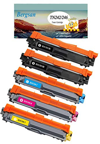 Bergsan Toner Kompatibel mit Brother TN-241 TN-245 TN-242 TN-246 für Brother MFC-9332CDW DCP-9022CDW HL-3142CW HL-3152CDW DCP-9017CDW DCP-9020CDW MFC-9142CDN 9140CDN 9342CDW HL-3140CW
