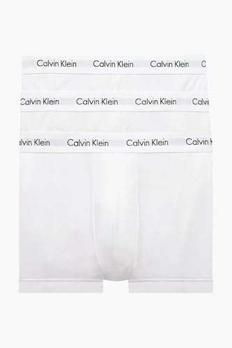 Calvin Klein Boxer Costume da Uomo Vita Bassa 3-Pack, Bianco Piccolo