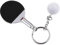 Daily Mall Mini Tischtennis Tischtennisschläger & Ball Anhänger Schlüsselanhänger Tischtennis Liebhaber Geschenk - Schwarz