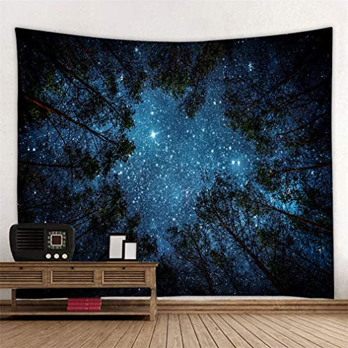 RAILONCH Wald Wandteppich Digitaldruck Tapestry Wandbehang Weiches Mikrofaser Stoff Throw Bedspread Queen Bed Dorm Décor (C,180x230cm)
