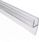 KRISTHAL Duschtürdichtung senkrecht aus hochtransparentem Polycarbonat, Dichtung zwischen Tür und Seitenscheibe, 200 cm Länge, für 6 mm Glasdicke, Lippenlänge: 16 mm, Art.Nr. S003