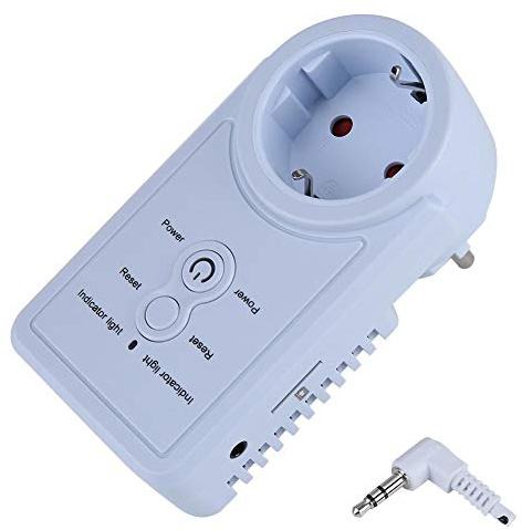 Enchufe de Toma de Corriente gsm Inteligente Enchufe con Sensor de Temperatura Control de Comando SMS Enchufe de la UE, Interruptor de Toma de Corriente de Control del hogar(EU)