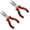 Edward Tools Pro-Grip 6 Needle Nose Pliers - Carbon Steel Jaws - Spring Loaded Design for Easier Use - Ergo Soft Handle with Safety Ridge - Long Reach for Home, Fishing, Jewelry, Crafts (Pack of 2)