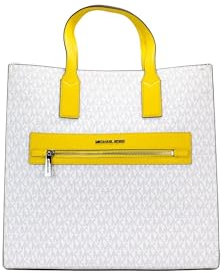 Michael Kors Kenly Large Tote Satchel, zitrusgelb, One size