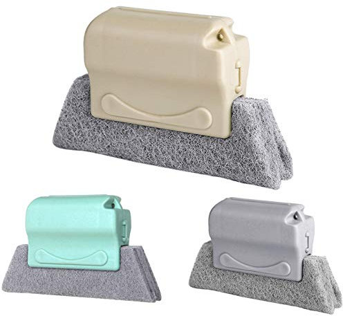 3PCS Magische Fensterreinigungsbürste, Fensterrillenbürste, Kreative Handheld Groove Reinigungsbürste Für Fensterrillen, Kleine Rillenbürste Spaltreinigungswerkzeuge Für Tote Ecken Des Ofens (B)