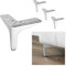 P17 | Modello SIENA | SET 4 Piedi +16 Viti | Cromo Lucido | Altezza 10 cm | Gambe per Divani, Mobili, Armadi, Poltrone | Piedi in metallo per Arredamento Design Moderno ed Elegante |