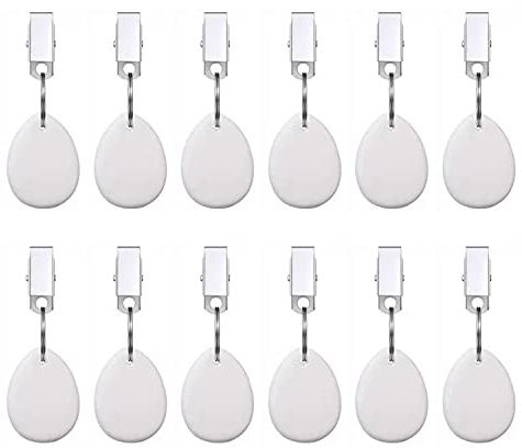 Aulufft Tablecloth Weights 12 Pcs Teardrop Stone Hangers Clip Pendants