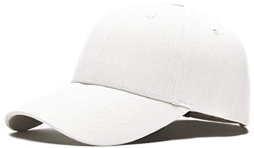 Yuson Girl Cappello Unisex del Cotone Berretto da Baseball delle Ragazze dei Ragazzi Snapback di Hip Hop Cappello Piatto, Cappello Uomo (Bianca)