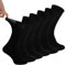 IOMI Footnurse - Mens 6 Pairs Cotton Non Elastic Diabetic Socks With Honeycomb Top (Black)