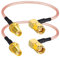 Boobrie 2 Stück SMA Kabel RG316 15CM SMA-Stecker auf Buchse Rechtwinkliges Koaxialkabel WiFi-Antennenkabel 90-Grad für Mobile Antennen WiFi-Antenne