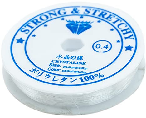 Clear Stretch Elastic 0.4mm 24 metres Elastic Beaded String for DIY Jewellery Making Necklace Bracelet Beading Thread