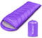 Yordawn Schlafsack Outdoor Camping für Erwachsene Kinder, Schlafsäcke Sommer Winter 3-4 Jahreszeiten, Deckenschlafsack Ultraleicht Sleeping Bag Kleines Packmaß Reiseschlafsack Wasserdichter, Lila