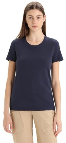 Icebreaker - Damen Natural Blend Central Classic Kurzarm-T-Shirt - für Alltag, Fitnessstudio und Training - Midnight Navy, L