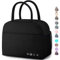 DALINDA Lonchera para mujeres y hombres, reutilizable, aislada, para adultos, a prueba de fugas, bonita bolsa de almuerzo, gran capacidad para el trabajo, viajes, picnic, color negro