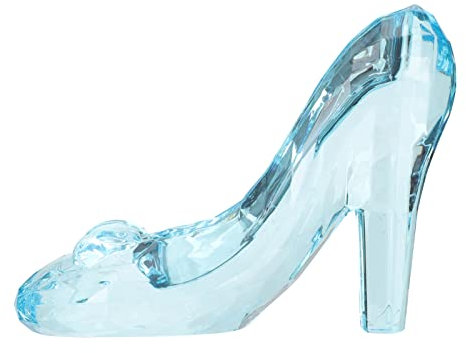 USHOBE Crystal High Heels Schuhe Ornamente Glasschuh Dekoration für Geburtstag Hochzeitsfeier Desktop Dekor Blau