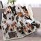 WeißEr Bullterrier Flauschig Kuscheldecke 200x220cm,3D Wohndecke Warm Weiche Schmusedecke Waschbar Kinder Erwachsene - Für Wohnzimmer, Schlafzimmer, Camping, Picknick