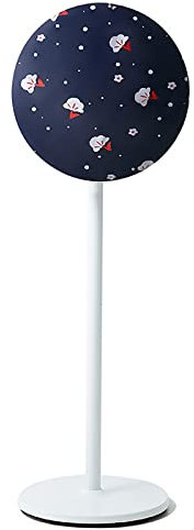 Ventilator-Staubschutz, wasserdicht und Ventilator-Abdeckung, waschbar, vertikal, rund, Ventilator-Staubschutz, Home-Bodenventilator-Abdeckung, Schutzhülle, Graue Weinreben Holz (B, One Size)