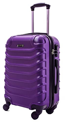 R.Leone Valigia Trolley Bagaglio a mano Rigido Ultraleggero in ABS 4 Ruote Autonome (Viola, 2026 Valigia 55x40x20cm)