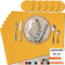Mahewa® 6er Set Premium Tischset aus Kunstleder - Platzset abwaschbar und wasserdicht - Platzdeckchen Telleruntersetzer in Lederoptik (Senfgelb, Eckig)
