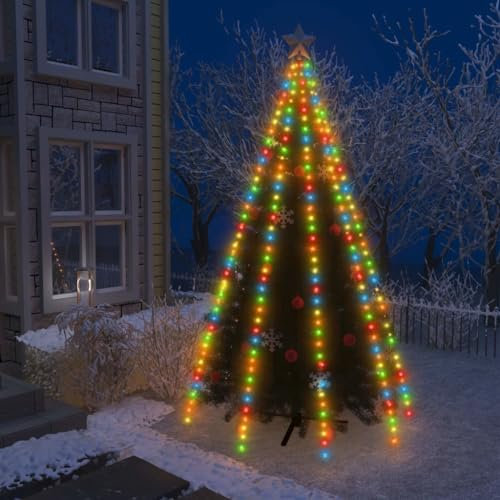 vidaXL Weihnachtsbaum-Lichternetz mit 400 LEDs Bunt 400 cm