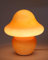 HEQET Pilzlampe, orangefarbene Glaspilz-Tischlampe für Schlafzimmer, Wohnzimmer, ästhetische Lampen für Schlafzimmer, süße Nachttischlampe