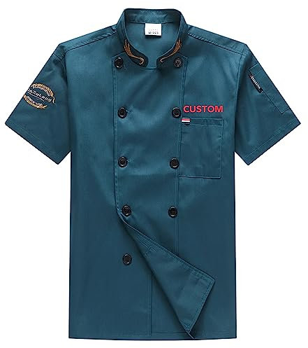 Dobraya Chaqueta De Chef Personalizada Camisa De Chef Personalizada Nombre Bordado Chaqueta De Cocinero Uniformes Con Bolsillos