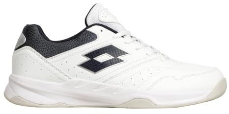 Lotto Mirage 650 IDC Hallenschuh, Herren, All White/Dress Blue (All White/Dress Blue, EU Schuhgrößensystem, Erwachsene, Numerisch, M, 42)