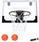 HENGMEI Basketballkorb Kinder, Basketball Korb mit Elektronische Anzeigetafel, Wandmontage Mini Basketball Hoop mit Ball und LED-Anzeige für Zimmer Outdoor Jungen, 46x33x9cm